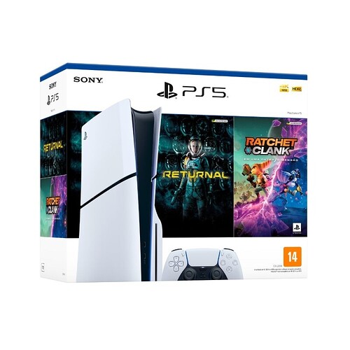 Console PS5 Slim Físico 1TB Returnal + Ratchet Clank