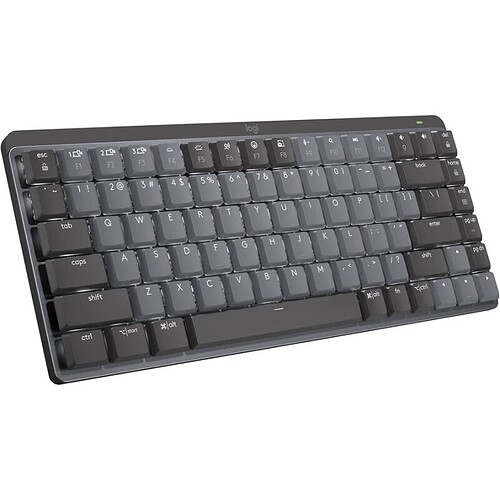 Teclado Mecânico sem fio Logitech MX Mechanical Mini com Teclas Retroiluminadas Tactile Quiet Conexão USB ou Bluetooth