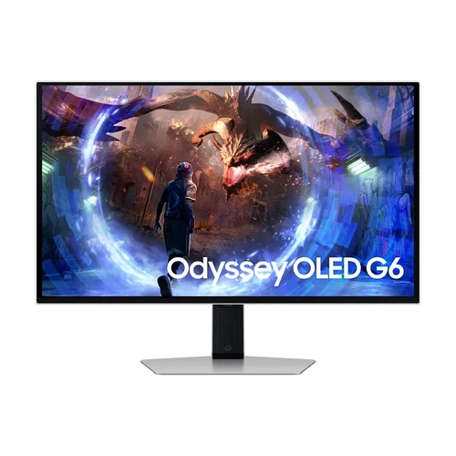 Monitor Gamer Samsung Odyssey OLED G6 27 QHD 360Hz Painel Oled,Auto Source Switch+ FreeSync Premium Pro Prata