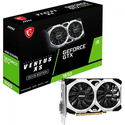 Placa de vídeo MSI NVIDIA GeForce GTX 1650 D6 VENTUS XS OCV3 4GB GDDR6 128Bit HDMI/DP