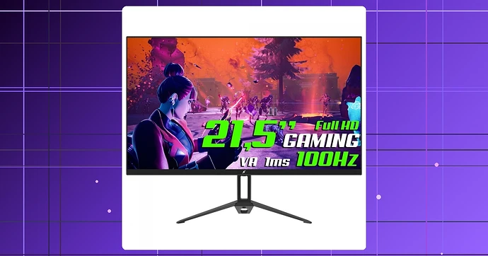 Monitor Gamer SuperFrame View 21.5 Pol Full HD VA 1ms 100Hz 99% sRGB HDR FreeSync HDMIVGA SFVFB-22100-FHD
