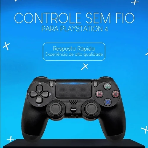 Controle PS4 Preto Sem Fio Primeira Linha Com Caixa - A054