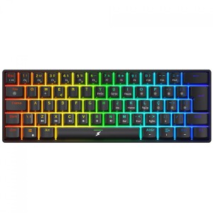 Teclado Mecânico Gamer SuperFrame Player RGB 60% Switch Red USB ABNT2 Preto SF-KB-PLRD60BRUAB
