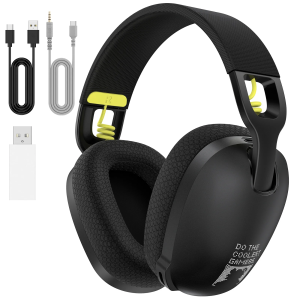 Onikuma-Gaming Headset com microfone, fones de ouvido Bluetooth, design ergonômico, USB de 2,4 GHz, apto para PS5, PS4, PC, 5.3