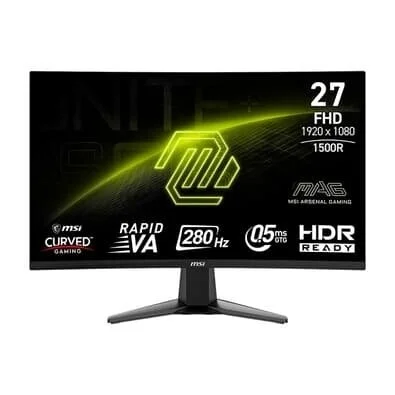 Monitor Gamer Curvo MSI MAG 27" FHD 280Hz 0.5ms VA Adaptive-Sync DP e HDMI HDR Preto - 276CXF